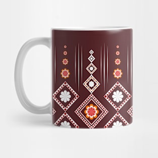 Beautifultribal pattern in brown and white Mug